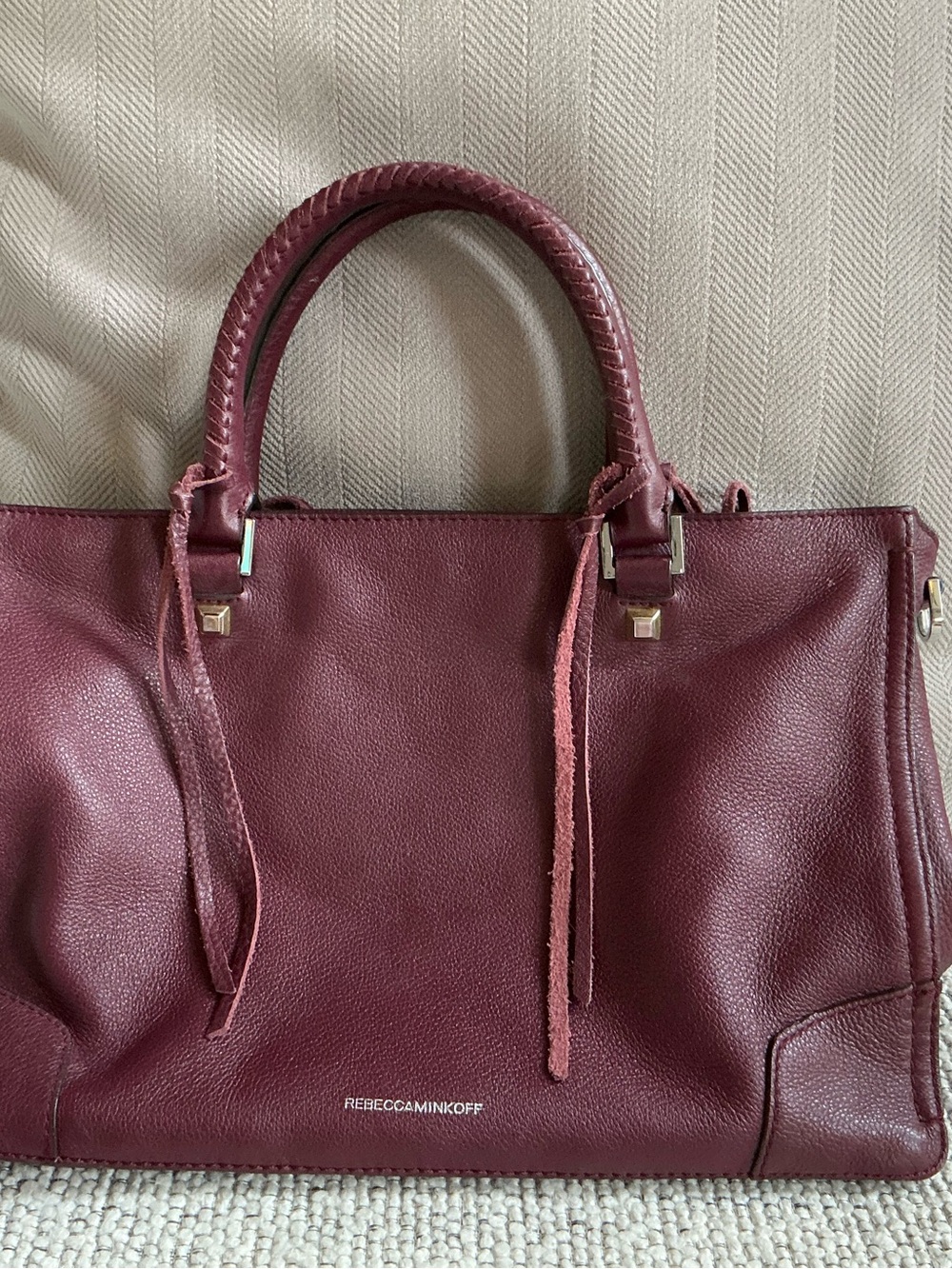 Rebecca Minkoff Wine Leather Satchel